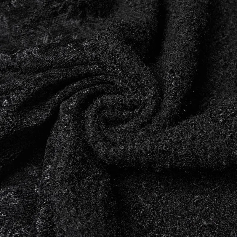 Gothic-Jacquard-Zweireihermantel für Damen