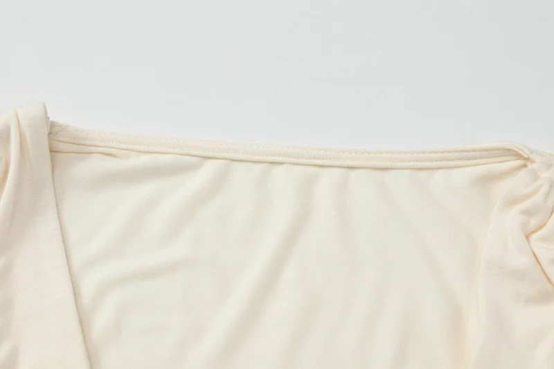 V neck ruched drawstring crop top