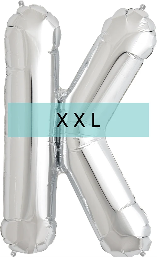 Buchstaben Ballon K XXL Silber