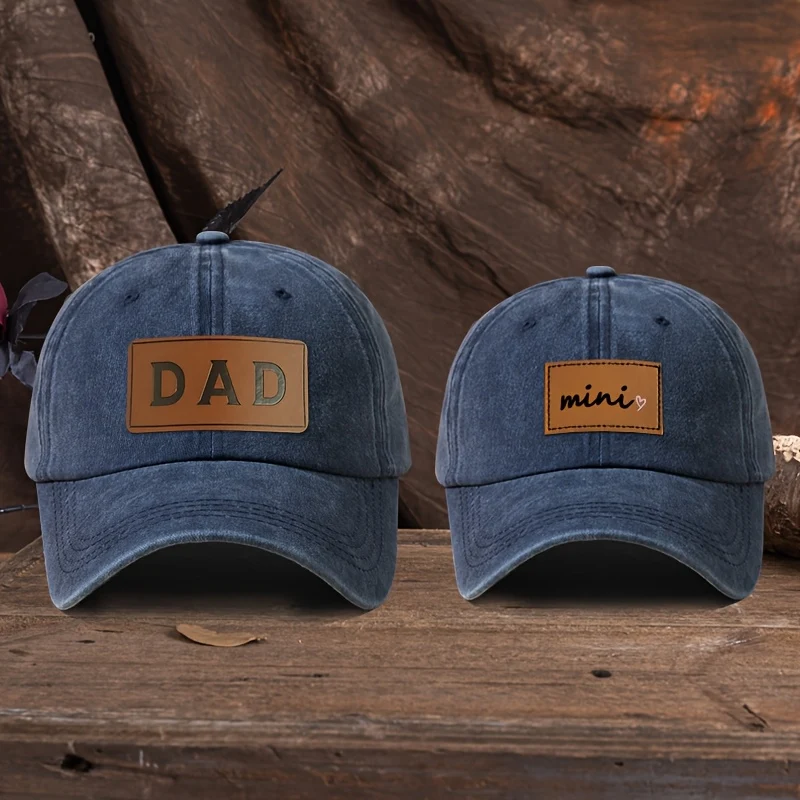 Vater-Sohn-Kappe Blau