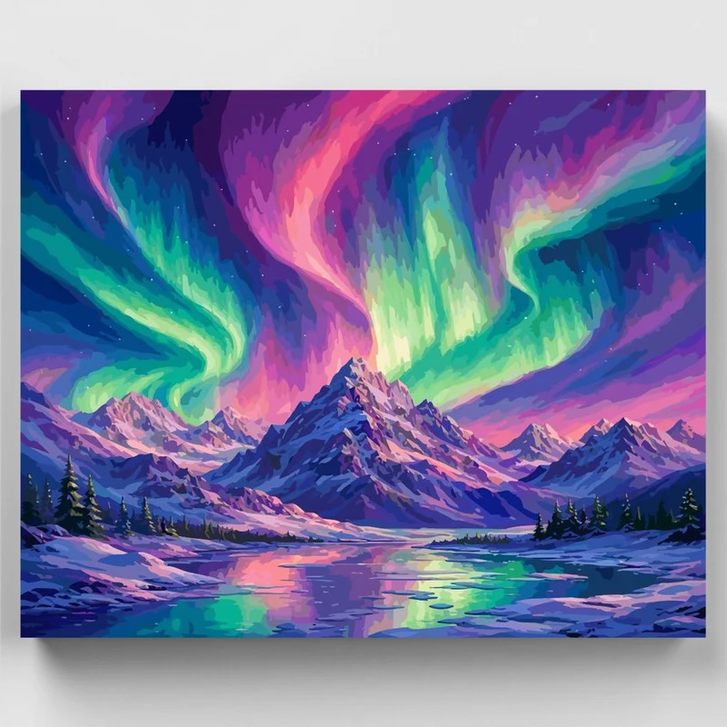 Emerald Aurora Peak - Paint by Numbers Kit
