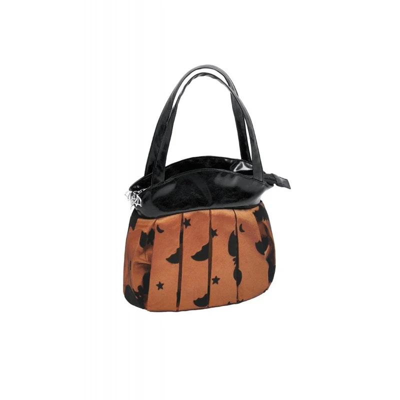 Damen Gothic Fledermaus Stern Mond Muster Kürbisförmige Handtasche