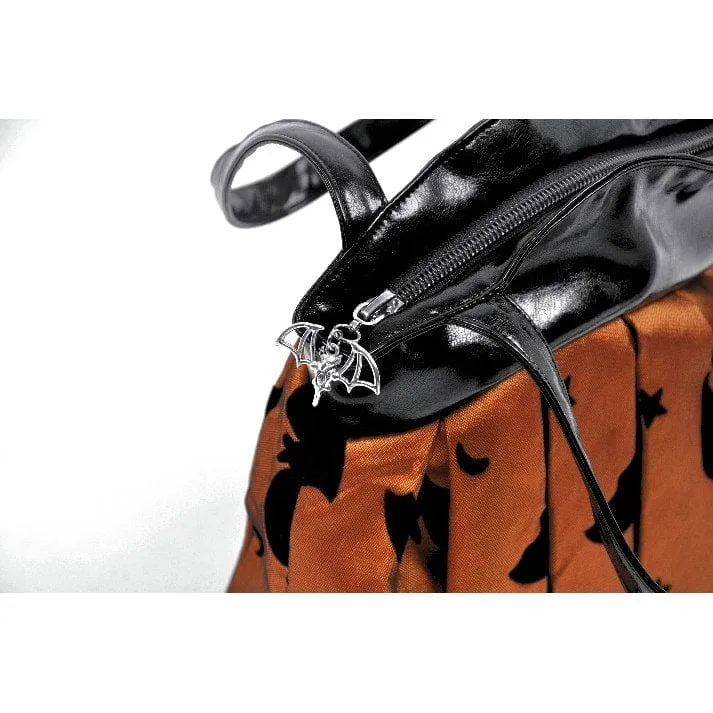 Damen Gothic Fledermaus Stern Mond Muster Kürbisförmige Handtasche