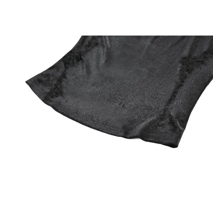 Gothic-Hemd mit Cutout und Neckholder und ausgestellten Ärmeln aus Samt für Damen