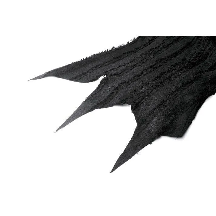 Gothic-Hemd mit unregelmäßigen, ungesäumten Puffärmeln für Damen