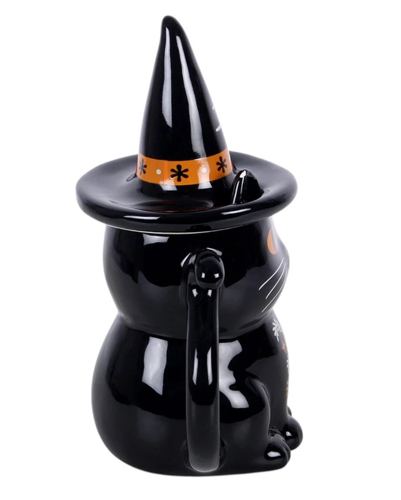 „Schwarze Katze“ Becher mit Deckel - Frightful Folk 19cm