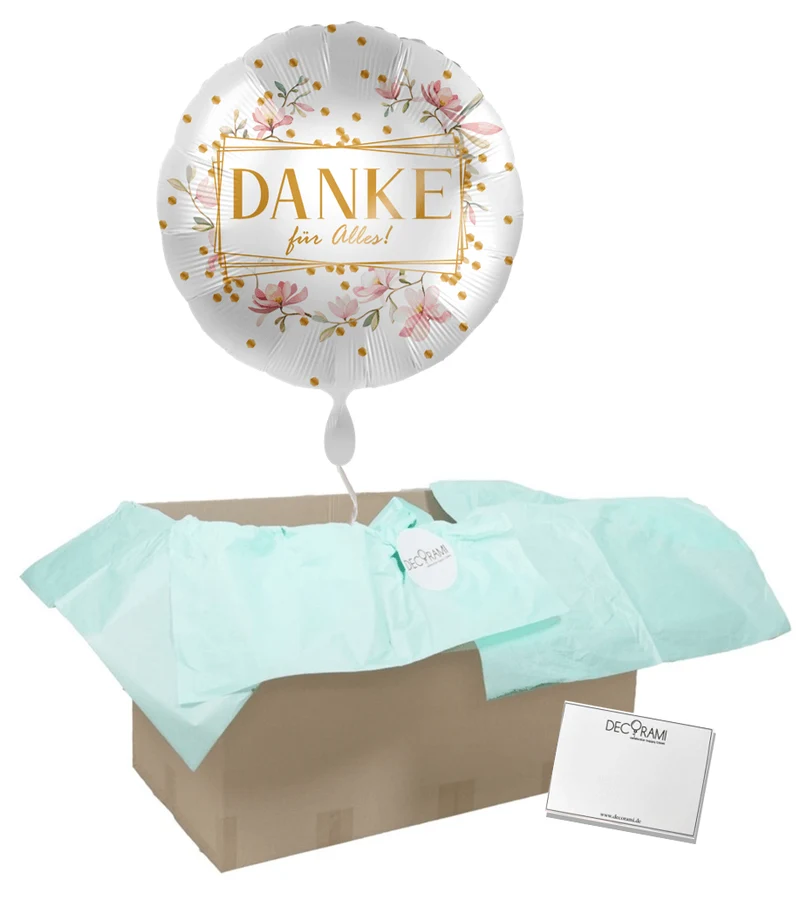 Heliumballon-Geschenk "Danke für Alles"