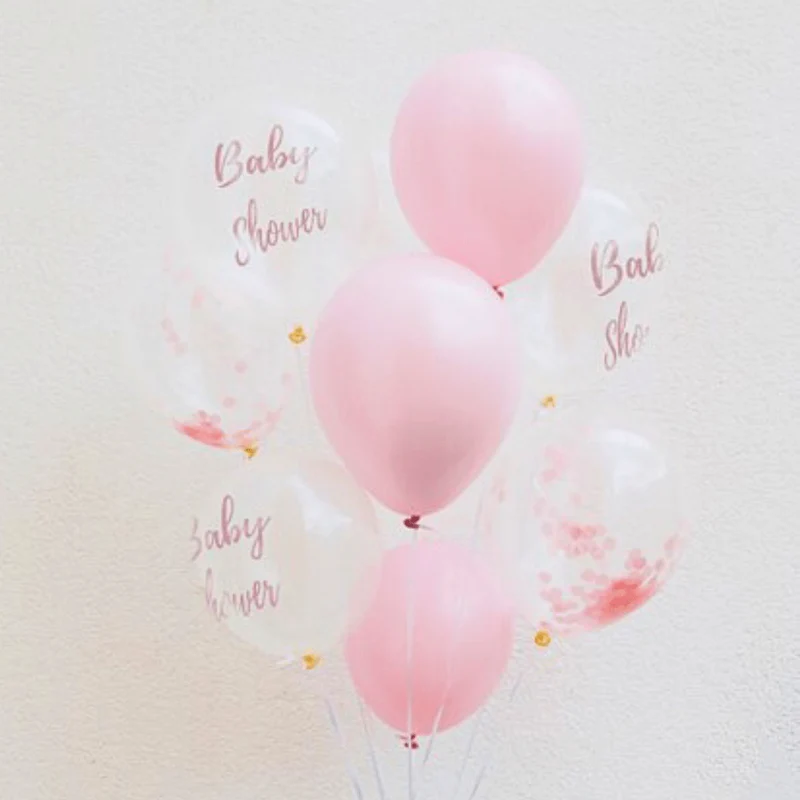 Luftballon-Set "Baby Shower" Rosa 10 Stk.