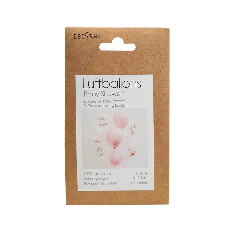 Luftballon-Set "Baby Shower" Rosa 10 Stk.
