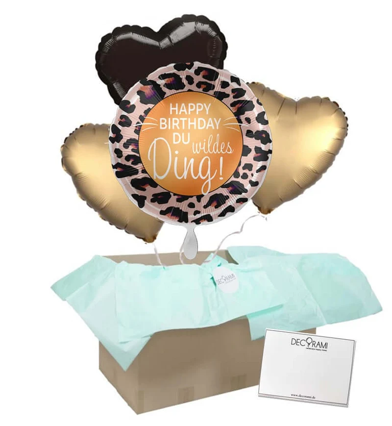 Heliumballon-Geschenk "Happy Birthday DU wildes Ding"