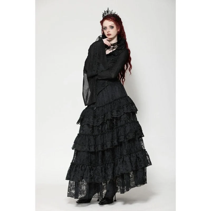 Gothic Mesh Diamond Langarmshirt für Damen