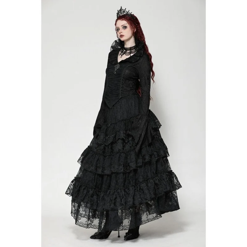 Gothic Mesh Diamond Langarmshirt für Damen