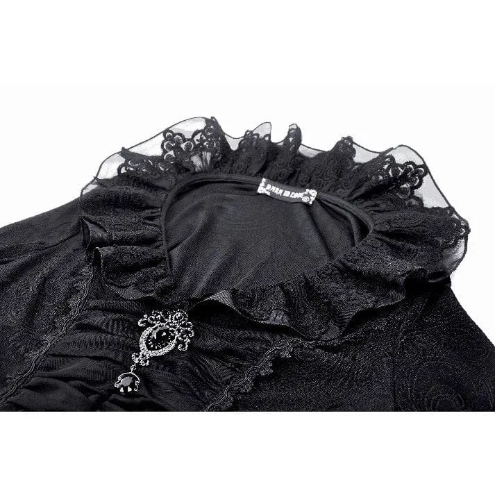 Gothic Mesh Diamond Langarmshirt für Damen