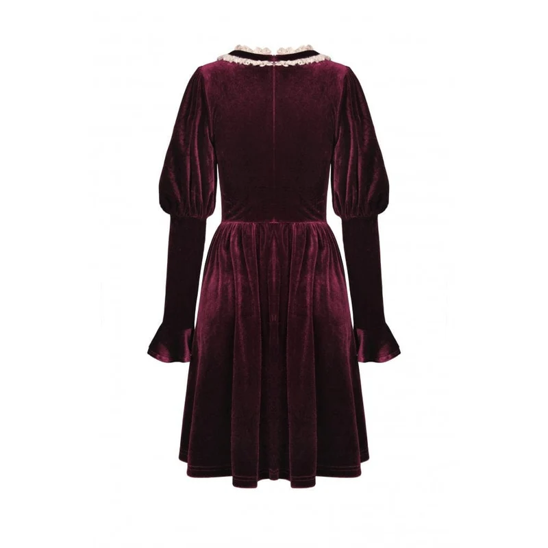 Vintage-Samtkleid für Damen, ideal für Kostümpartys und Abschlussfeiern