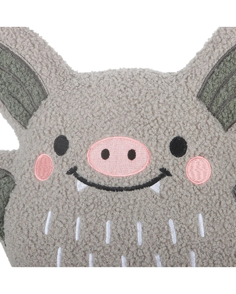 Bezauberndes Fledermaus Bouclé-Kissen 32cm