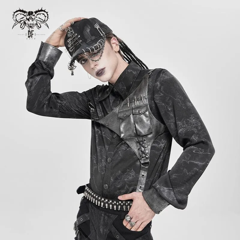 Herren-Hemd mit Punk-Print