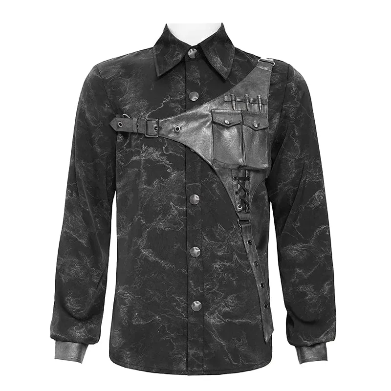Herren-Hemd mit Punk-Print