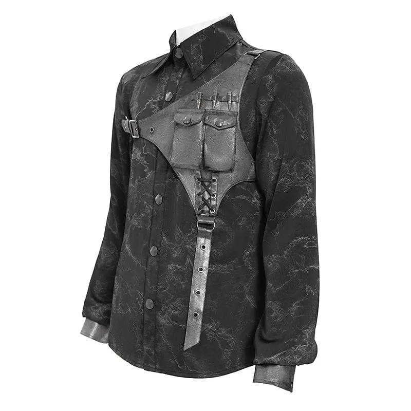 Herren-Hemd mit Punk-Print