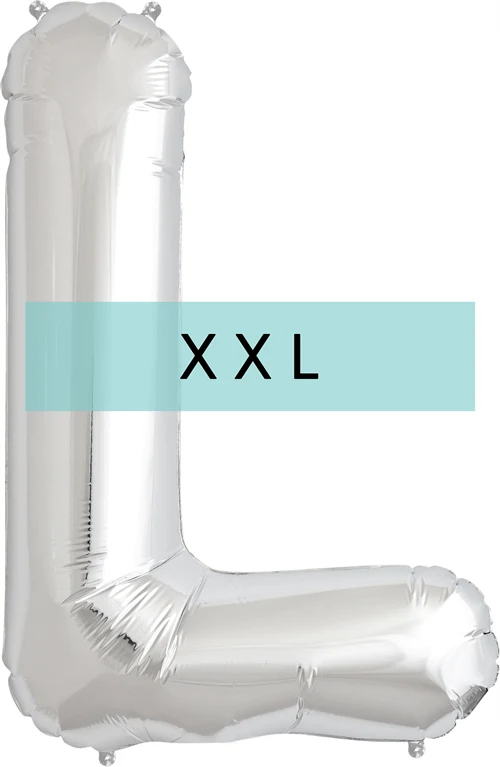 Buchstaben Ballon L XXL Silber