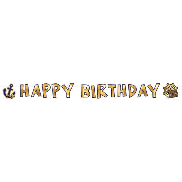 Girlande "Happy Birthday" Pirat