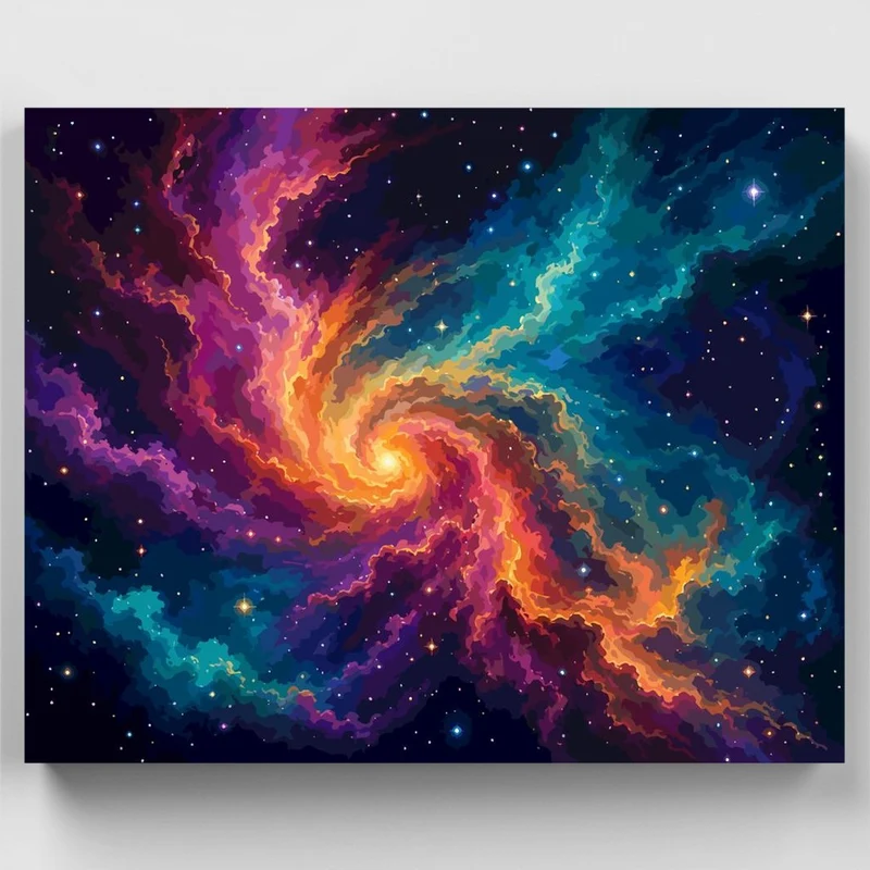 Cosmic Spiral Nebula - Paint by Numbers Kit
