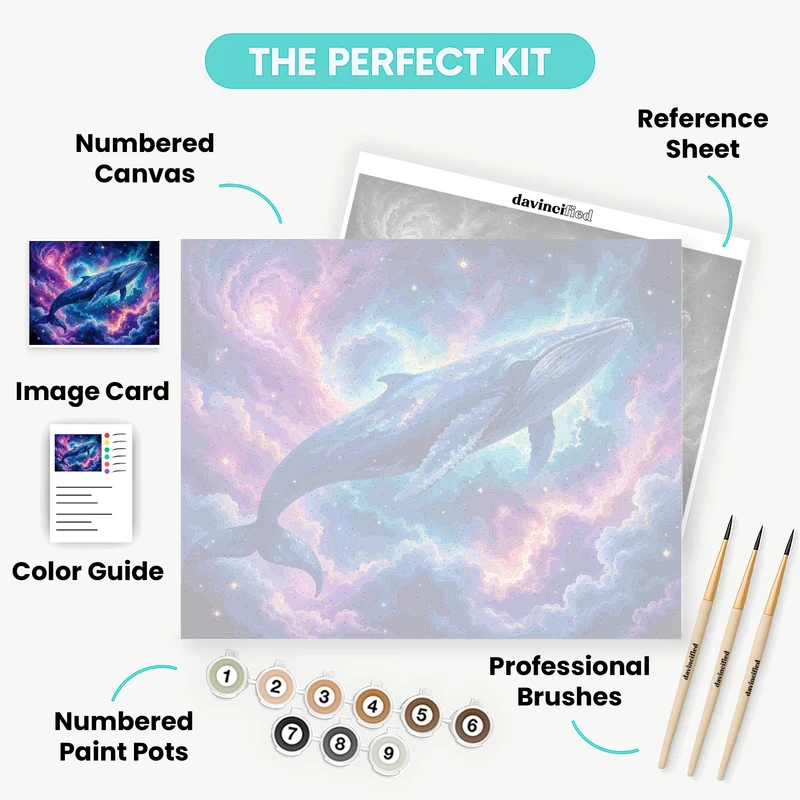 Cosmic Whale Voyage - Paint by Numbers Kit