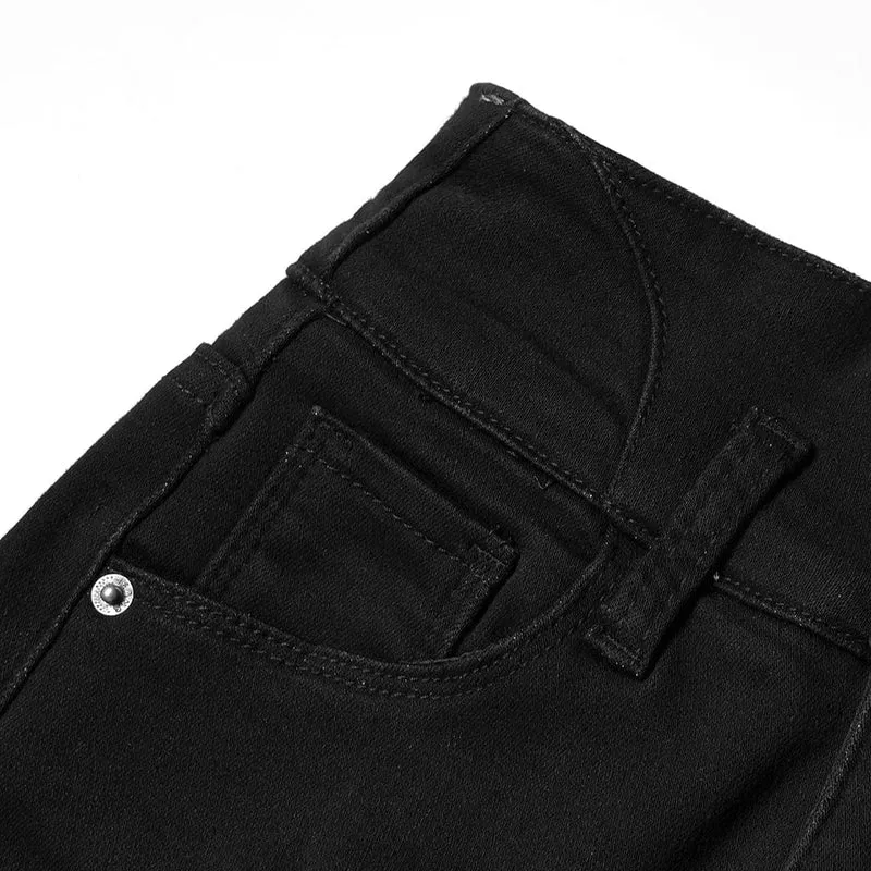 Damen-Punk-Träger-Röhrenjeans