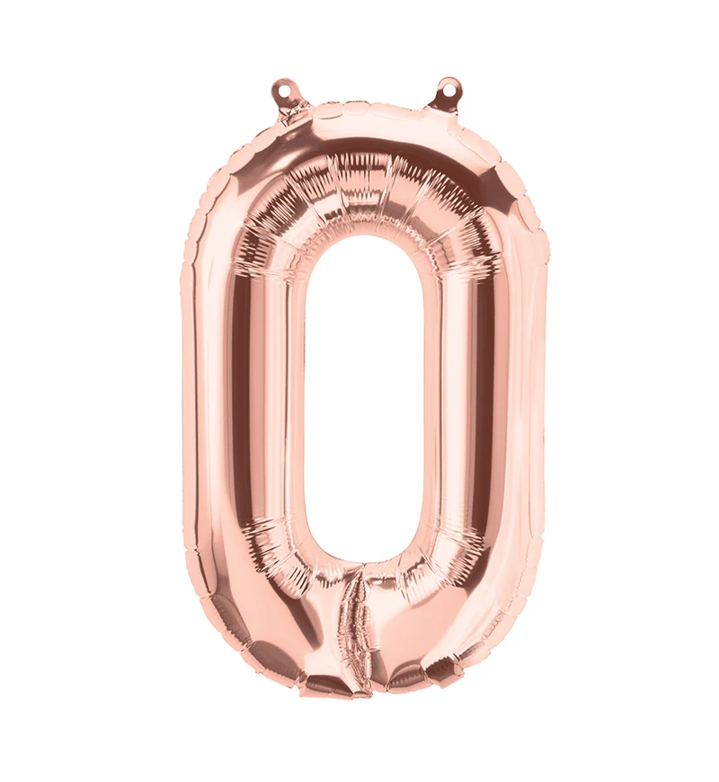 Zahlen Ballon 0 Roségold