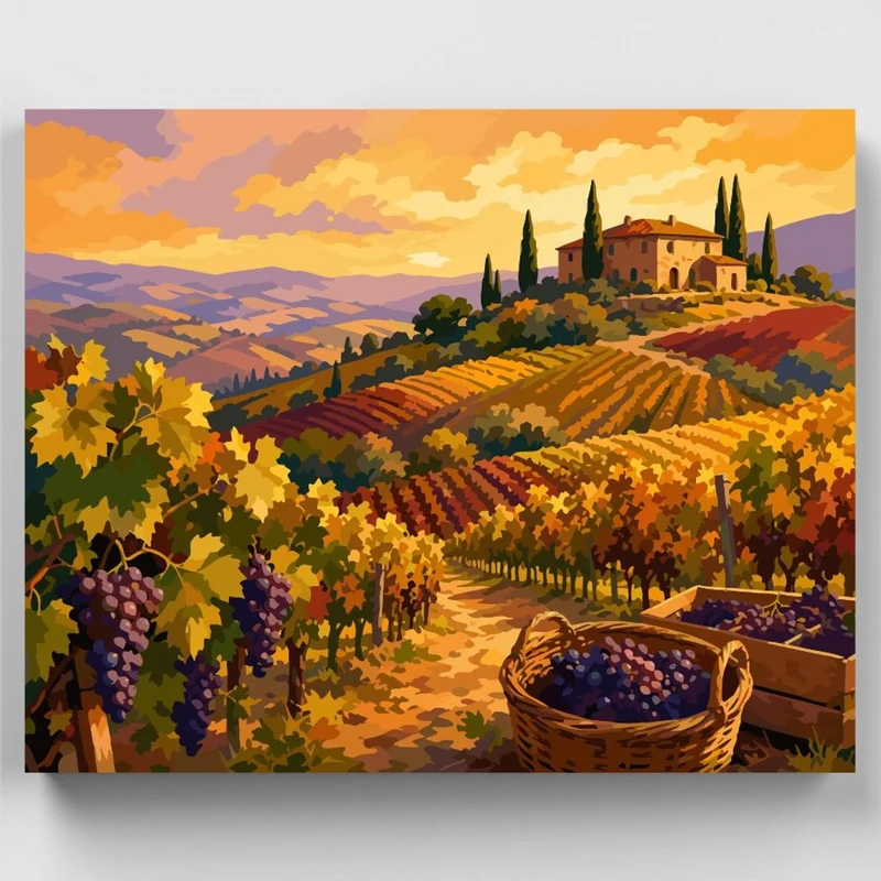 Tuscan Vineyard Harvest - Paint by Numbers Kit