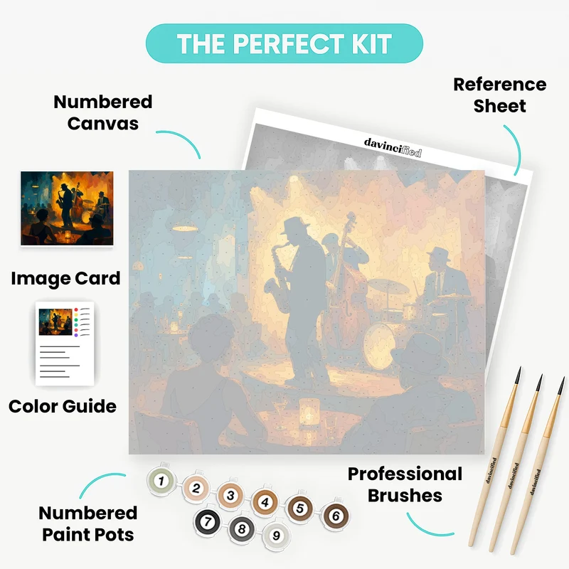 Smoky Jazz Trio - Paint by Numbers Kit