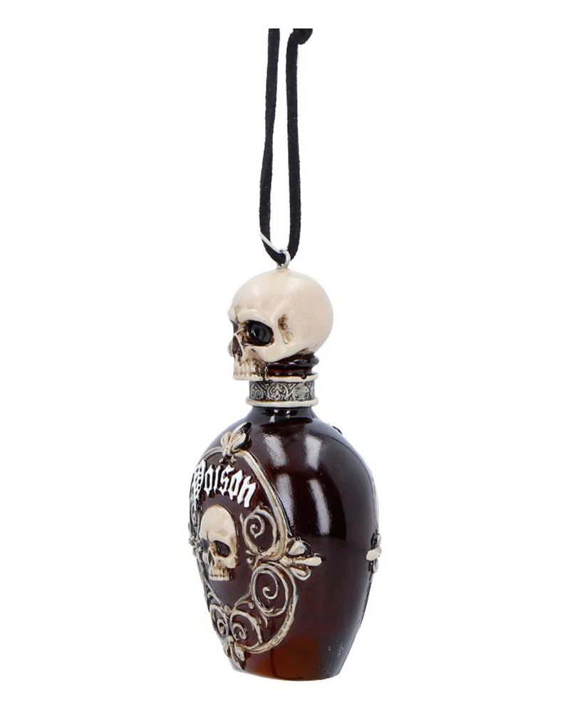 Gift Flasche mit Totenschädel Hänge Ornament 10cm