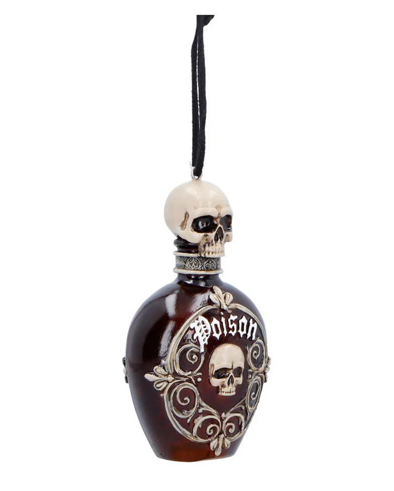 Gift Flasche mit Totenschädel Hänge Ornament 10cm