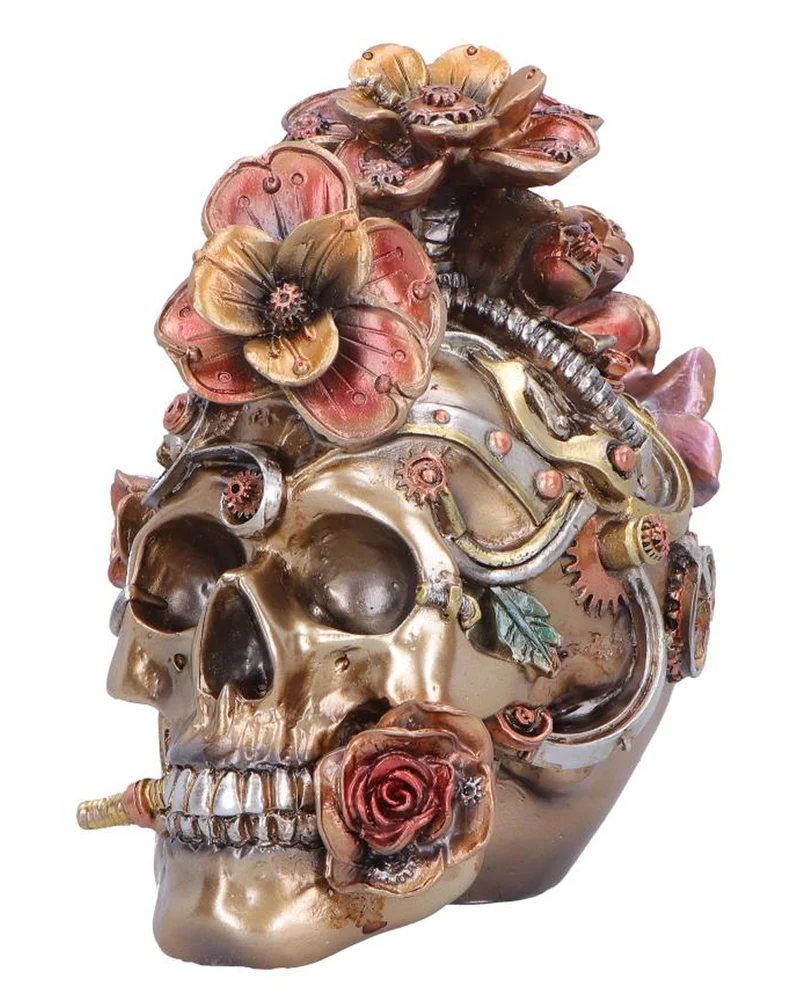 Clockwork Bloom Steampunk Totenschädel 16cm