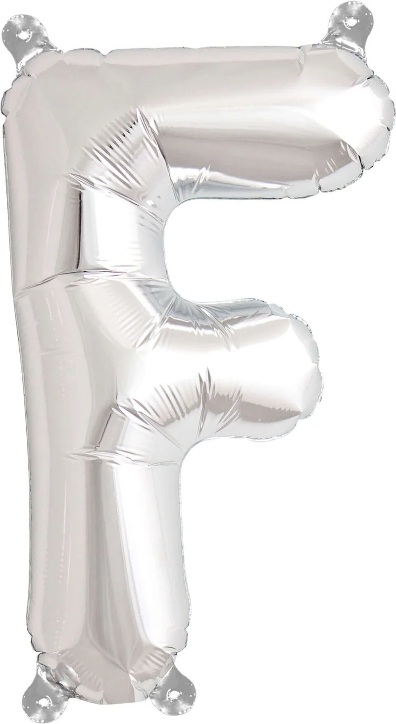 Buchstaben Ballon F Silber