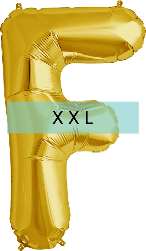 Buchstaben Ballon F XXL Gold