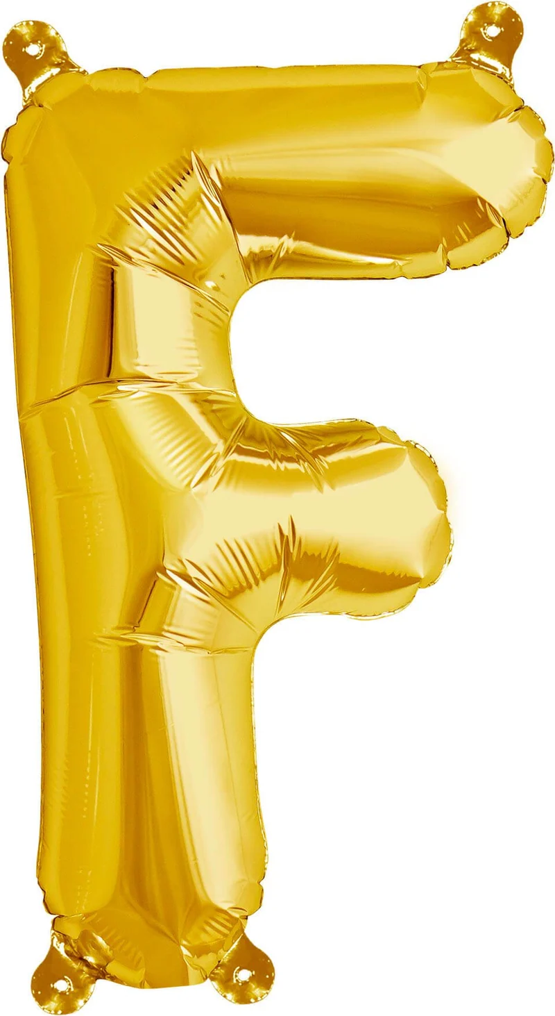 Buchstaben Ballon F Gold