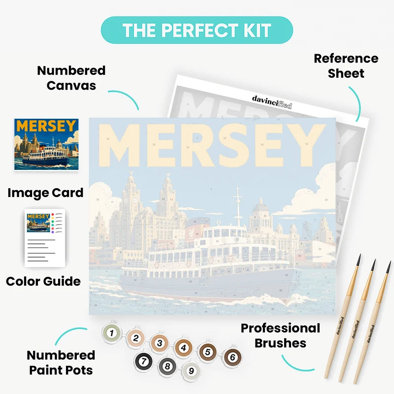 Mersey Ferry Crossing - Paint by Numbers Kit