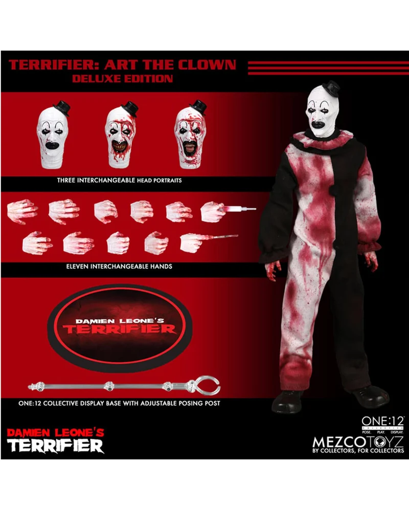 Mezco Terrifier One: 12 Collective Deluxe Art The Clown Figure 18cm