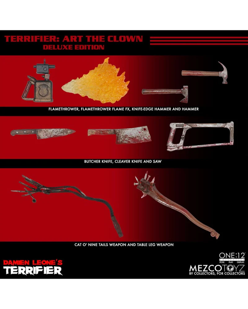 Mezco Terrifier One: 12 Collective Deluxe Art The Clown Figure 18cm