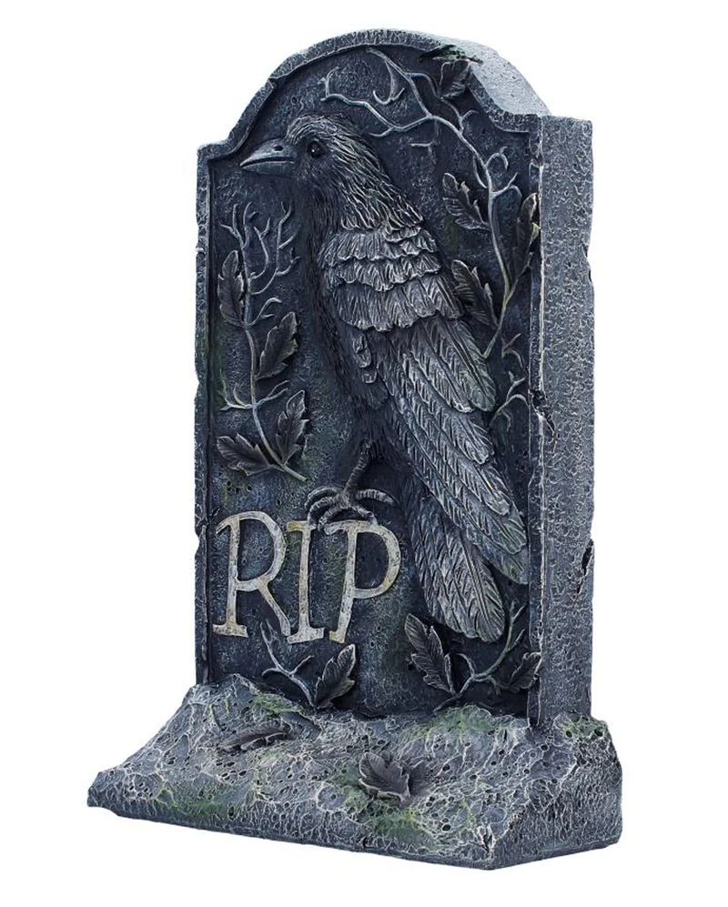 Raben Grabstein "The Last Perch" 25cm