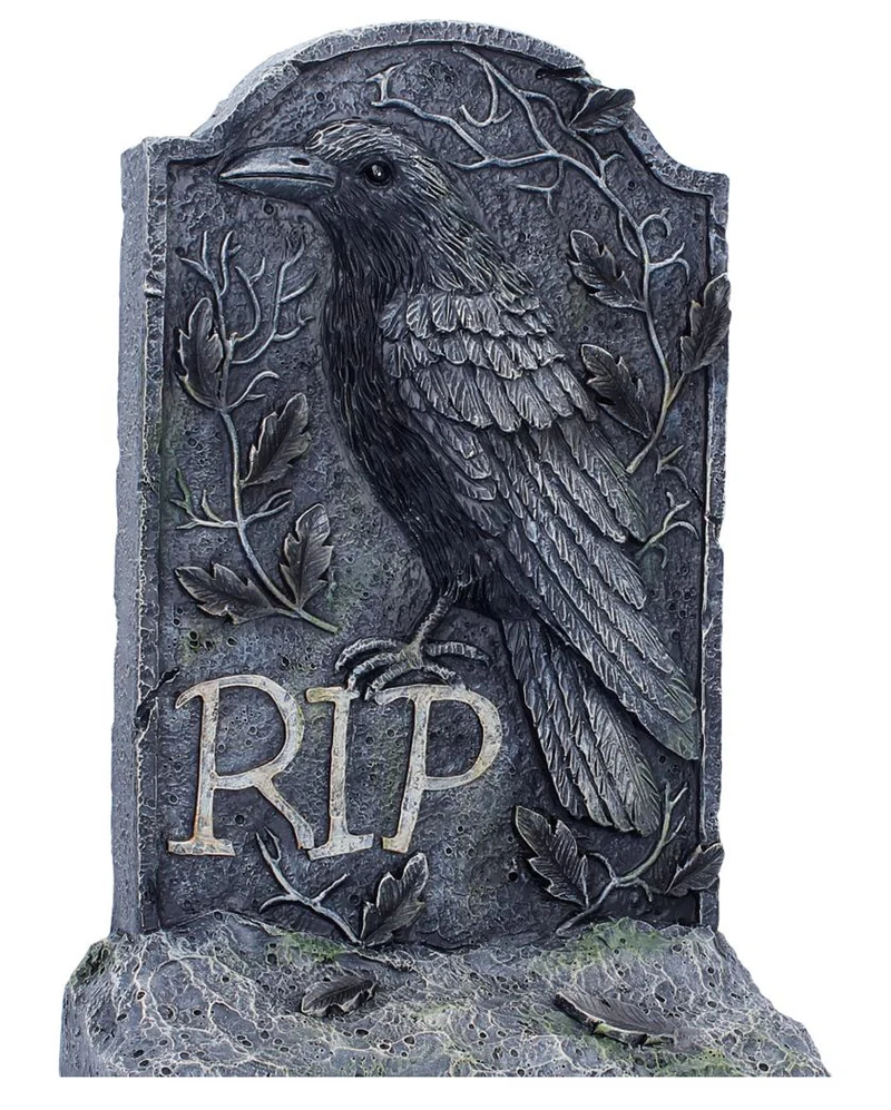 Raben Grabstein "The Last Perch" 25cm