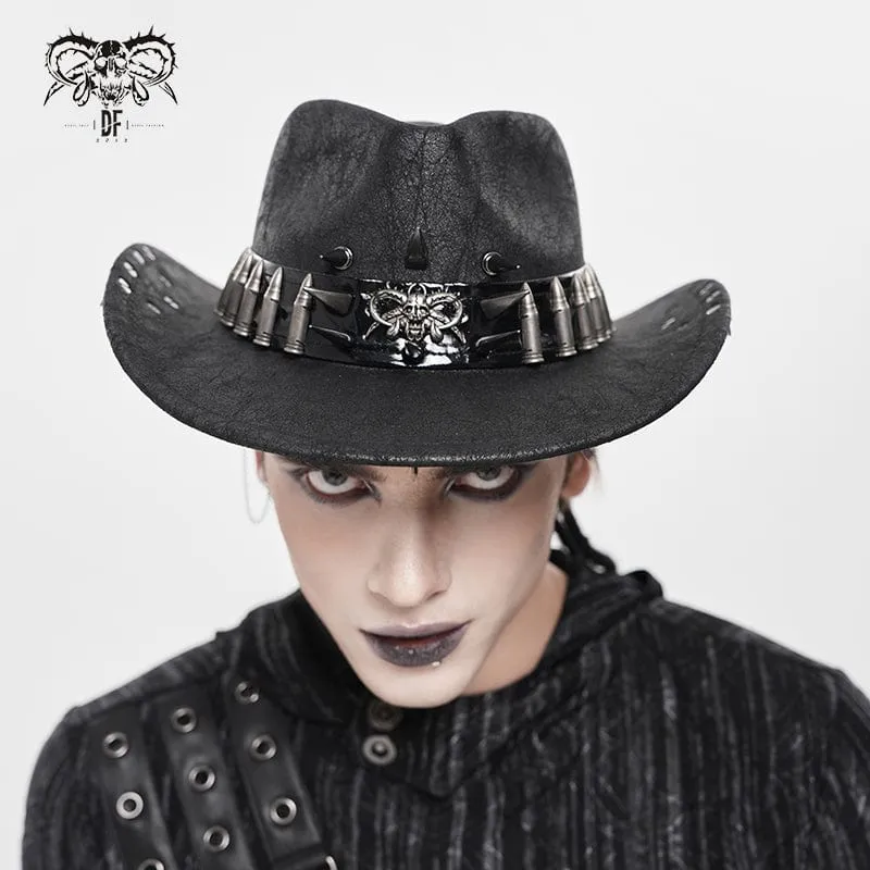 Punk Bullet Skull Nietenhut für Herren