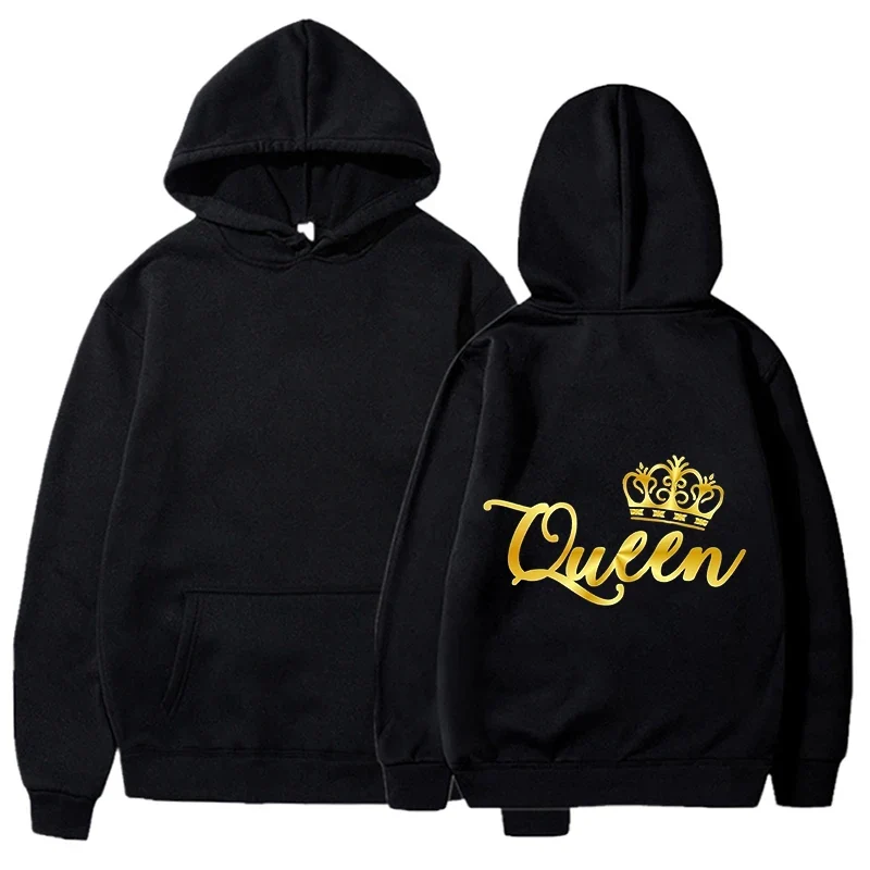 king And Queen Hoodies Gold