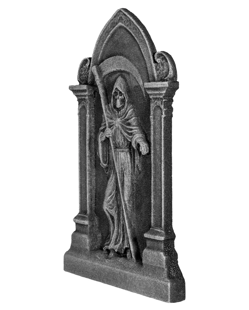 Halloween Grabstein mit Sensenmann Motiv 61cm