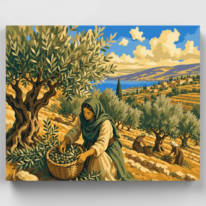 Galilee Olive Harvest - Paint by Numbers Kit