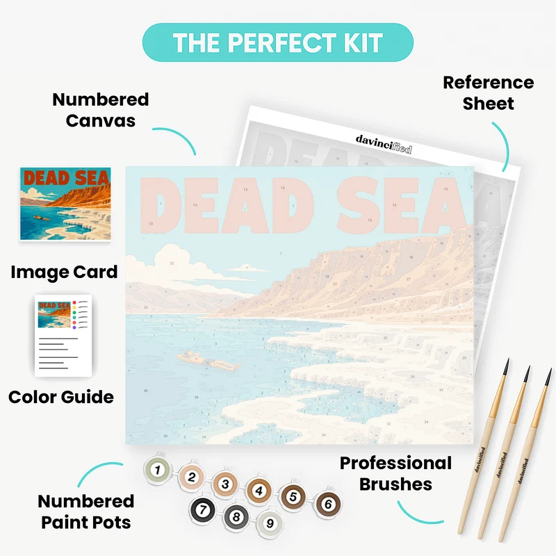 Floating on the Dead Sea - Paint by Numbers Kit