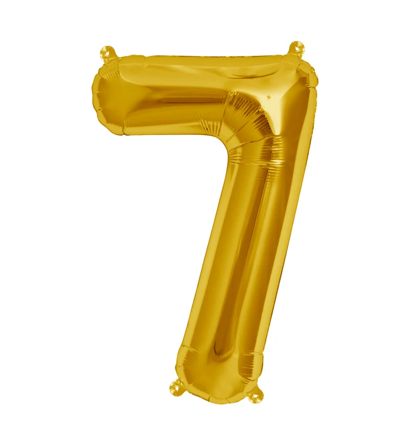 Zahlen Ballon 7 Gold