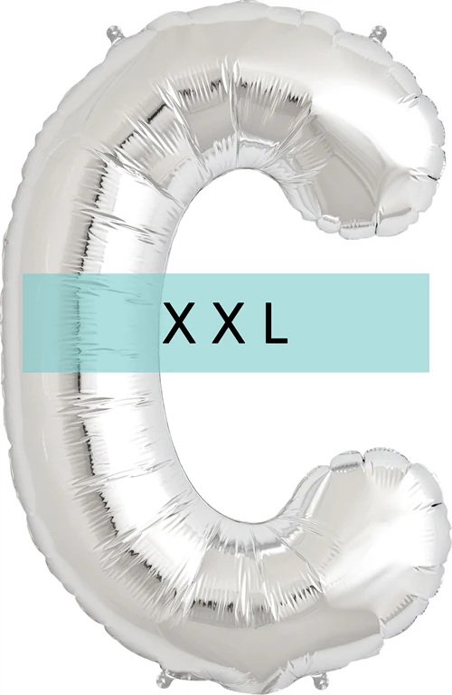 Buchstaben Ballon C XXL Silber