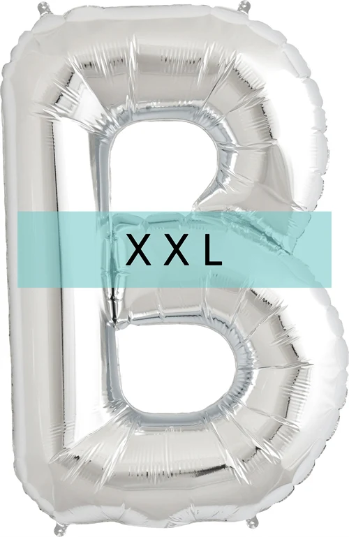Buchstaben Ballon B XXL Silber