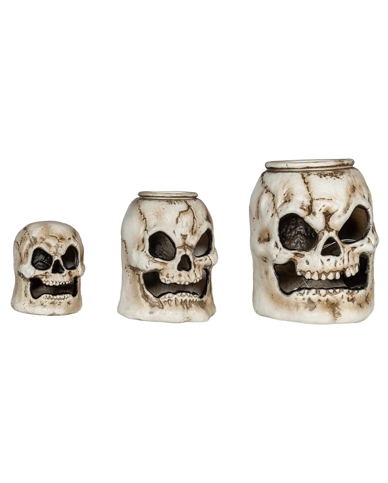Leuchtender Totenkopf Turm zum Zusammenstecken 58cm